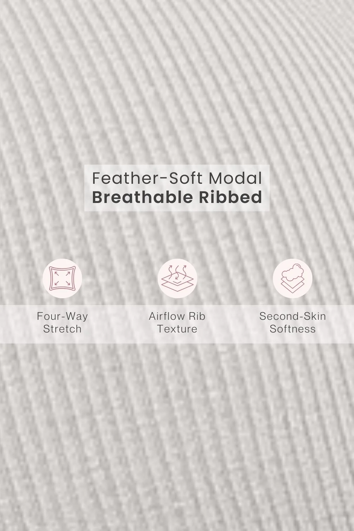 Zena Fine-Rib Bra - Grey Melange - Image 7
