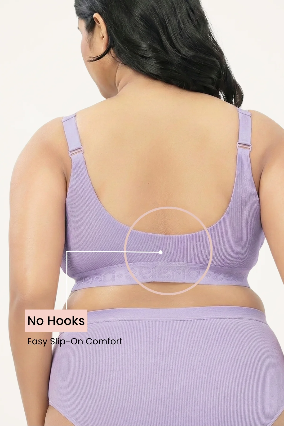 Zena Fine-Rib Bra - Lavender - Image 3
