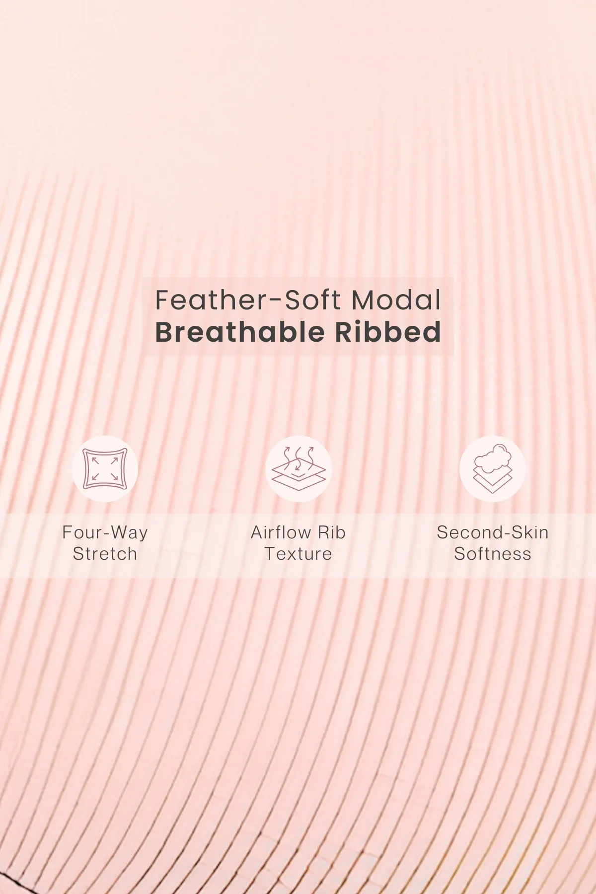 Zena Fine-Rib Bra - Rose Gold - Image 6