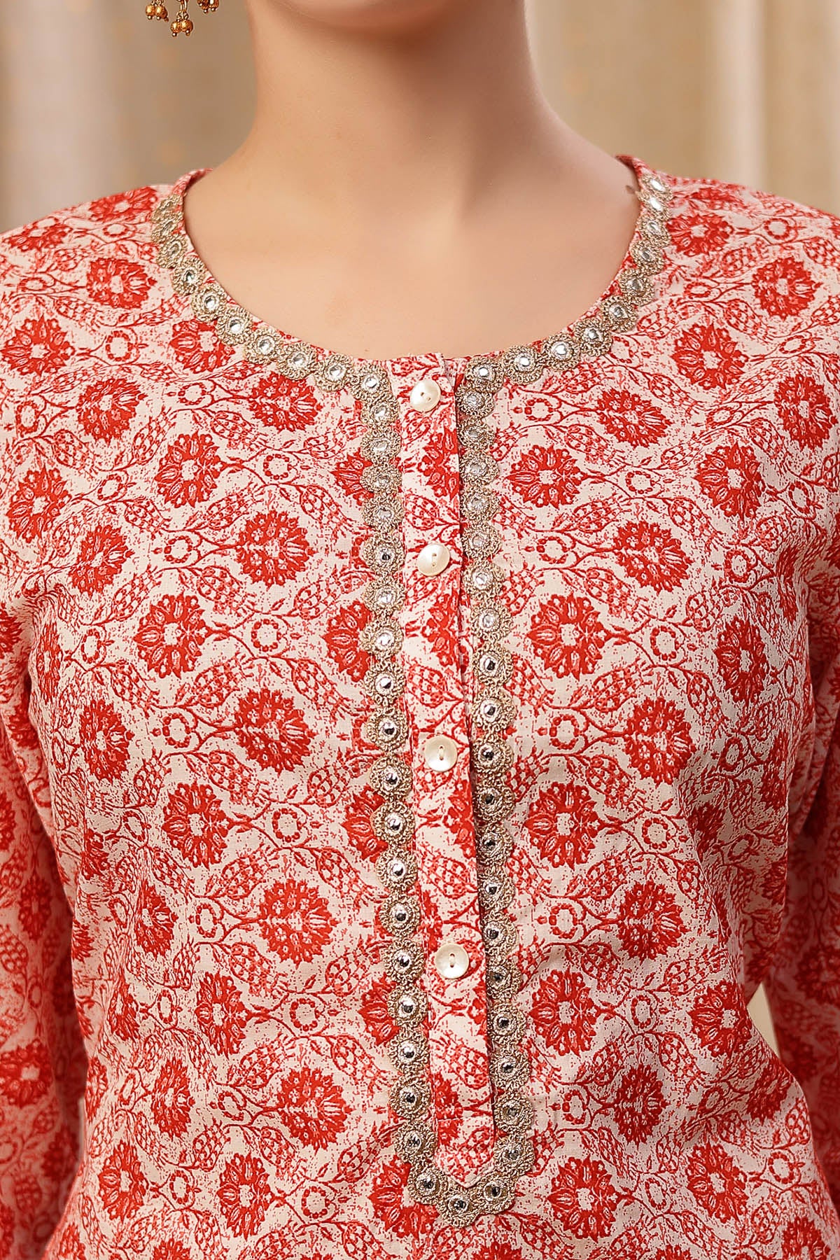Zipless Feeding Kurta-Pant Set - Pink - Image 8